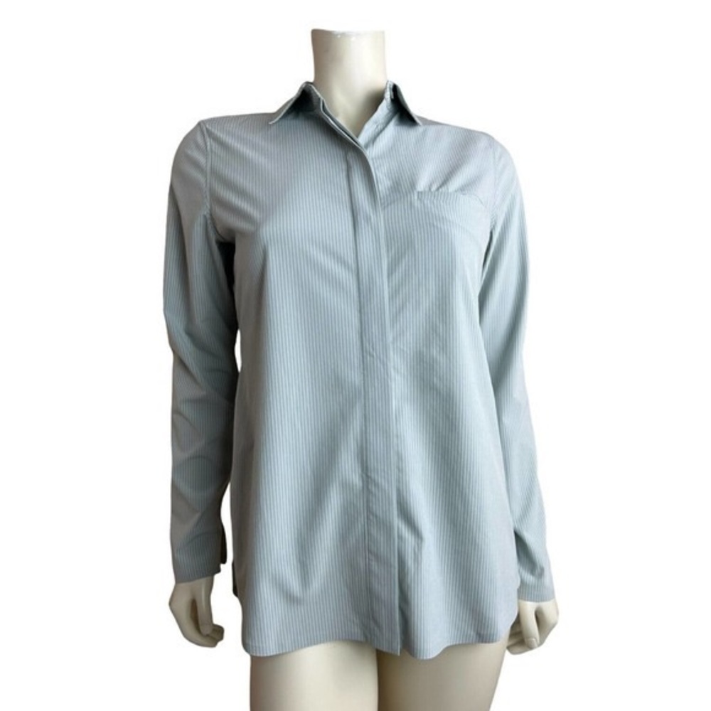 Athleta Urbanite Top In City Stripe Coast Grey #986555